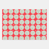vanaf de noordpool van santa stickers inpakpapier vel (Voorkant 3)
