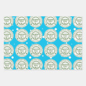 vanaf de noordpool van santa stickers inpakpapier vel (Voorkant)