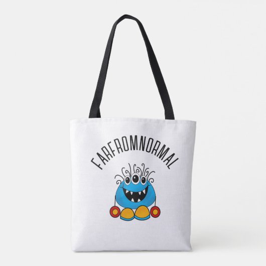 VANAF DE NORMALE DRIE-EYED MONSTER-CANVAS TAS (Achterkant)