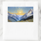 Vanaf de top rechthoekige sticker (Tas)