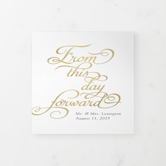 Vanaf deze dag Elopement Photo Gallery Drieluik Uitnodiging (Cover)