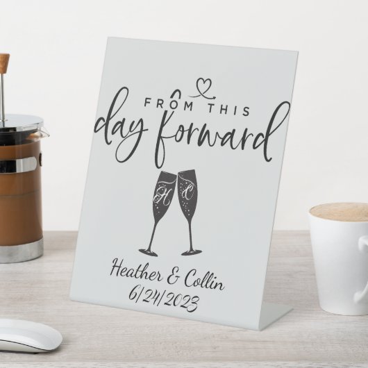 Vanaf deze dag op maat reclamebord met voetstuk (Insitu)