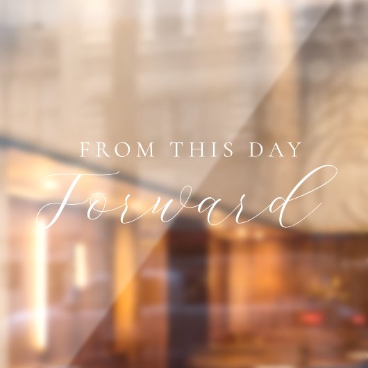 Vanaf deze dag verder elegante script bruiloft raamsticker (Vel 2)