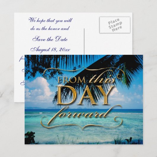 Vanaf deze dag vooruit aankondigingskaart (Voorkant / Achterkant)