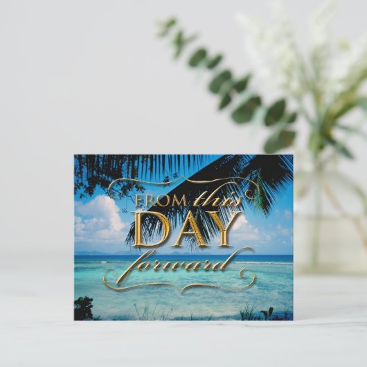 Vanaf deze dag vooruit aankondigingskaart (Staand voorkant)