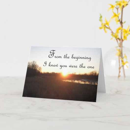 Vanaf het begin - Jubileum Kaart voor man (Gele Bloem)