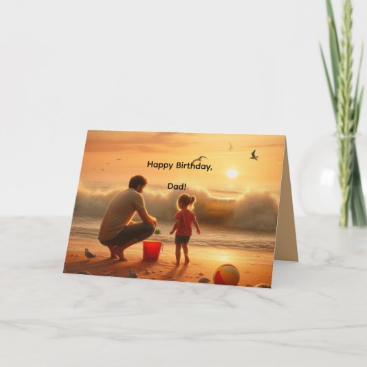 VANAF HET BEGIN - PAP VERJAARDAG KAART (Voorkant)