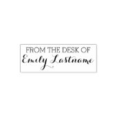 Vanaf het bureau van - Aangepaste naam - Script Zelfinktende Stempel (Design)