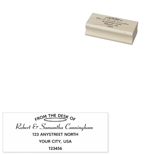 Vanaf het bureau van elke naam elk adres - rubberstempel (Gestempeld)