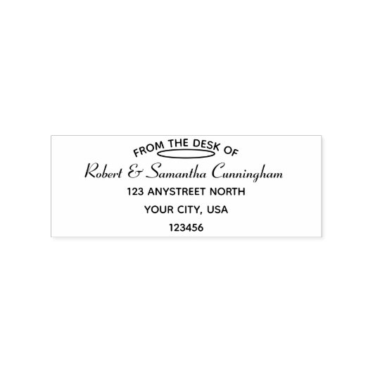 Vanaf het bureau van elke naam elk adres - rubberstempel (Afrduk)