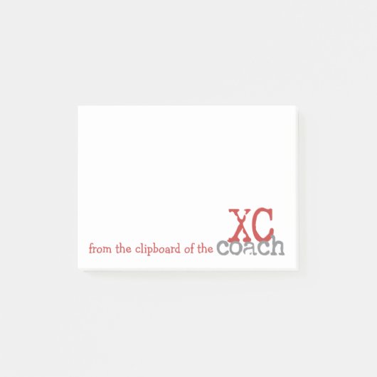Vanaf het Klembord XC Coach Cross Country Running Post-it® Notes (Voorkant)