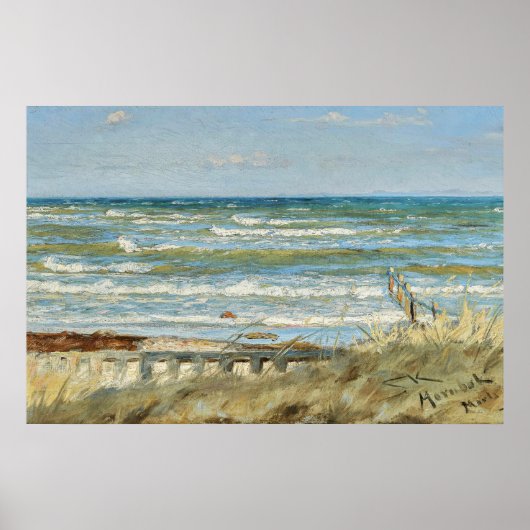 Vanaf Hornbæk strand, PS Kroyer Poster (Voorkant)