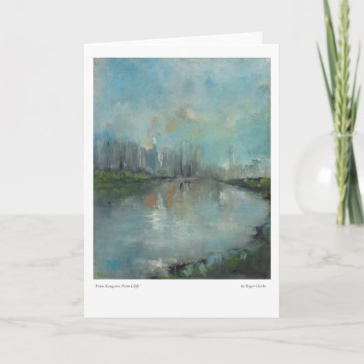 Vanaf Kangaroo Point Cliffs gevouwen Wenskaart Kaart (Voorkant)