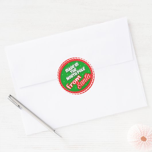 Vanaf Kerstkerstkerstkerstkerstperiode Ronde Sticker (Envelop)