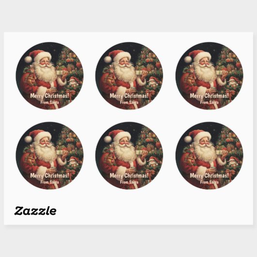 Vanaf Kerstkerstkerstkerstkerstperiode Ronde Sticker (Vel)