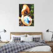 VANAF MINDER DAN $ 100 - Sousaphone Marching Away Canvas Afdruk (Insitu (Slaapkamer))