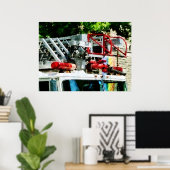 VANAF MINDER DAN $ 20 - Brandweerladder Poster (Thuiskantoor)