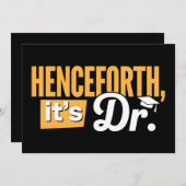 Vanaf nu is het Dr PhD afgestudeerd doctoraat graa Kaart (Voorkant / Achterkant)