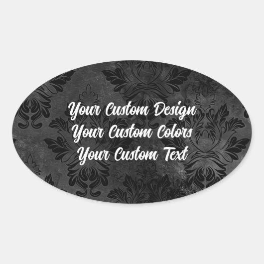 Vanaf nul herontwerpen! Een volledig op maat gemaa Ovale Sticker (Voorkant)