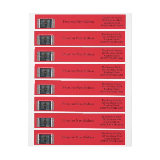 Vanaf ons nieuwe adres kerstmis (Vel)