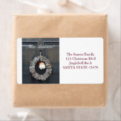 Vanaf ons nieuwe adres kerstmis etiket (Insitu)