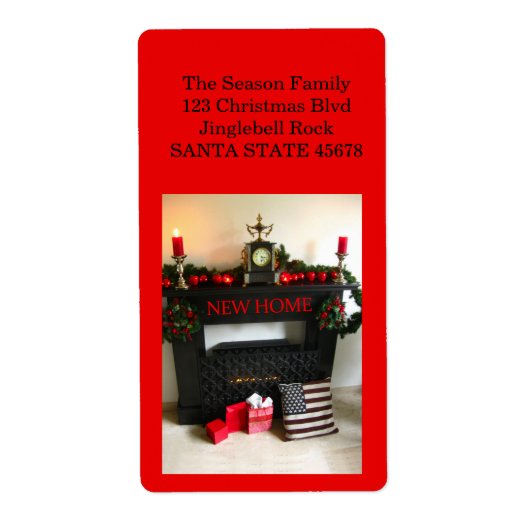 Vanaf onze nieuwe thuiskerstviering etiket (Voorkant)