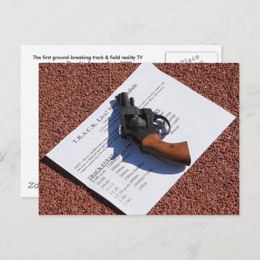 Vanaf Pistool-2008 T.R.A.C.K. Leef! Briefkaart (Voorkant / Achterkant)