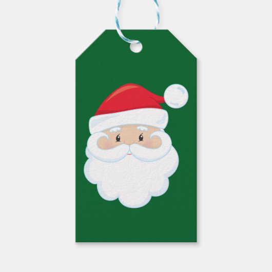 Vanaf Santa Custom Green Kerstmis Cadeaulabel (Voorkant)