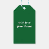 Vanaf Santa Custom Green Kerstmis Cadeaulabel (Achterkant)