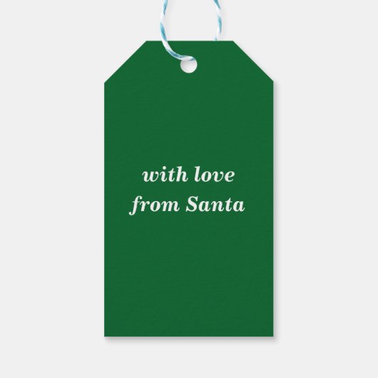 Vanaf Santa Custom Green Kerstmis Cadeaulabel (Achterkant)