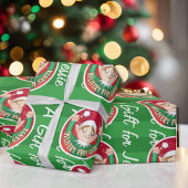 Vanaf Santa Kerstrood in Green Elf Cadeaupapier