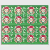 Vanaf Santa Kerstrood in Green Elf Cadeaupapier (Vlak)