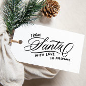 Vanaf Santa With Love Script + Name Kerstmis Rubberstempel