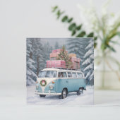 Vanagon Vakantie Trip Ornament Feestdagenkaart (Staand voorkant)