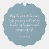 Vanagon Vakantie Trip Ornament Kaart (Achterkant)