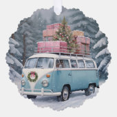 Vanagon Vakantie Trip Ornament Kaart (Voorkant)