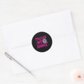 Vanavond dansen we een grappige discodansfeest ronde sticker (Envelop)