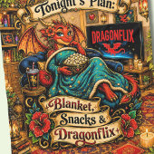Vanavond Dekensnacks Dragonflix Grappige Rode Draa Fleece Deken