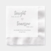 Vanavond eten we, morgen doen we een repetitiedine folie servetten (Voorkant)