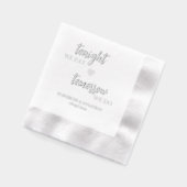 Vanavond eten we, morgen doen we een repetitiedine folie servetten (Links)