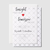 Vanavond eten we, morgen doen we een repetitiedine vellum uitnodigingen (Offset (Uitnodiging))