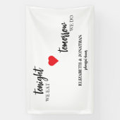 Vanavond Eten We, Morgen Doen We Oefenavond Spandoek (Verticaal)