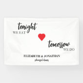 Vanavond Eten We, Morgen Doen We Oefenavondmaal Spandoek (Horizontaal)