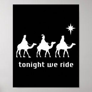 Vanavond gaan we met kerst Mannen met Camel Ride C Poster
