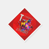 Vanavond is de Nacht (Rode Gordijn) Servet (Hoek)