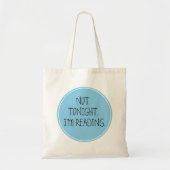 Vanavond niet, ik lees grappig tote bag (Voorkant)