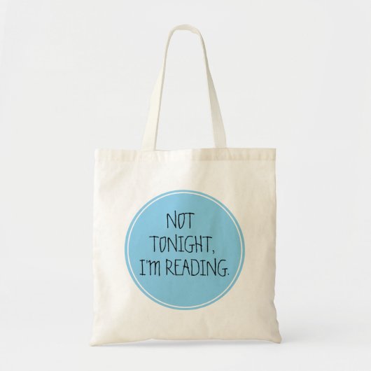Vanavond niet, ik lees grappig tote bag (Voorkant)