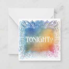 *~* VANAVOND? Relatie AP62 Platte Nota Kaart Notitiekaartje