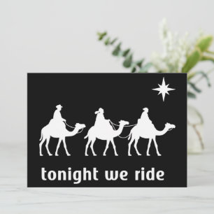 Vanavond rijden we met kerst christelijk geloof wi feestdagenkaart