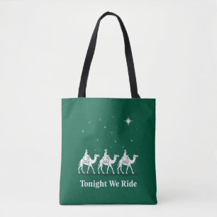 Vanavond rijden we met Kerstmis christelijk geloof Tote Bag